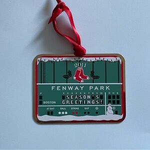 Red Sox Season Ticket Holder Holiday Ornament - Green and Red